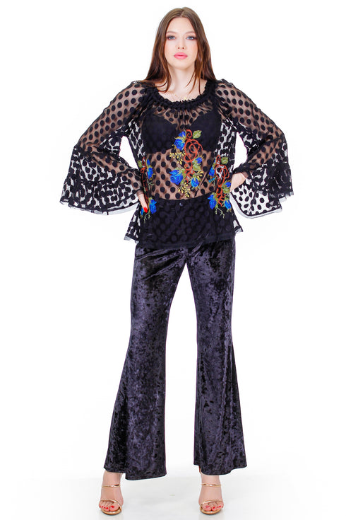 Bluza tull cu broderie  Liza Panait Liza Panait Online Boutique